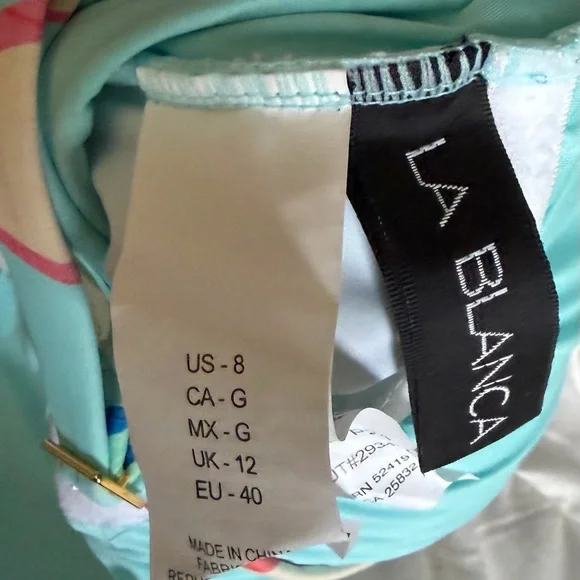 La Blanca Aqua Floral One-Piece Swimsuit - Picture 7 of 8